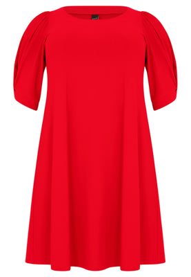 Dress puff sleeve DOLCE - red  - #4