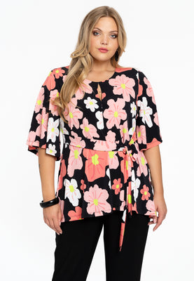 Tunic belt HIBISCUS - black  - #1