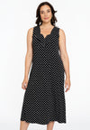 Dress sleeveless DOTS - black