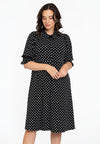 Robe avec boutons dots - Noir