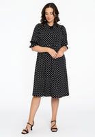 Dress buttoned DOTS - black  - #2