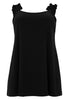 Singlet flare ruffle DOLCE - black  - #2