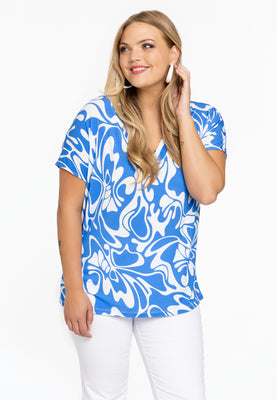 Shirt V-neck MAJOLICA - light blue - #1