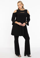 Tunic wide bottom cut outs DOLCE - black  - #5