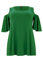 Tunic flare cut out DOLCE - green  - #1