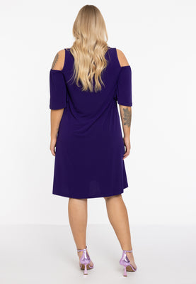 Dress cut out shoulder DOLCE - purple  - #3