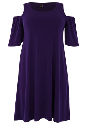 Dress cut out shoulder DOLCE - purple  - #4