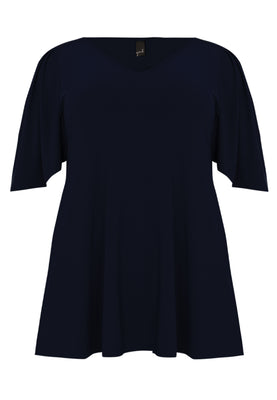 Tunic flare pleated sleeve DOLCE - blue - #4