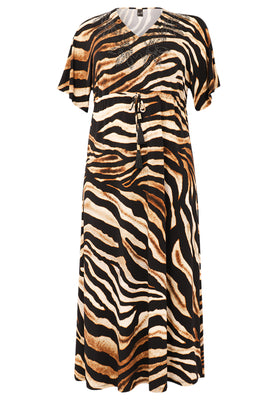 Dress beads PANTHERA - mid brown - #4