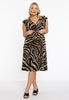 Dress v-neck PANTHERA - mid brown - #5