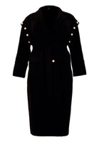 Coat with pearls - black  - #4