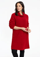 Pullover teddy high neck - red  - #1