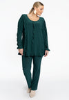 Tunic flare ruffled DOLCE - dark green