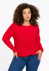 Tunic knotted bottom DOLCE - red
