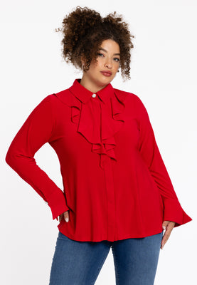 Blouse volant DOLCE - red  - #1