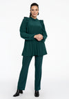 Tunic flare ruffle DOLCE - dark green