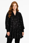 Tunic wide bottom paillet - Zwart
