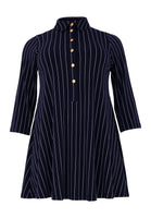 Polo wide bottom DOLCE PINSTRIPE - blue - #4