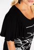 Tunic wide bottom FIORE - black  - #5