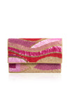 Clutch met roze en goud