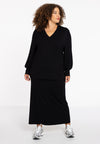 Sweater V-neck LOUNGE - black