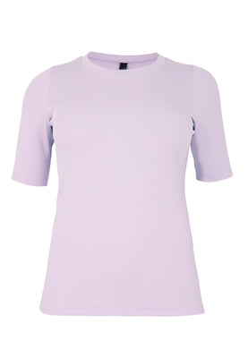 Tee short sleeves rib LOUNGE - light purple - #4