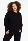 Oversized tee long sleeves LOUNGE - black