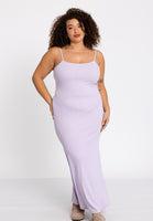 Spaghetti Dress rib LOUNGE - light purple - #1