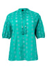 Top short sleeve COTTON - turquoise - #4