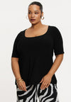 Top flared DOLCE - black