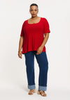 Top flared DOLCE - red