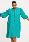 Robe broderie anglaise cotton - Turquoise