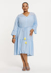 Dress glitter CHAMBRAY - light blue