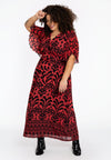 Maxi-dress IKAT - red - #3
