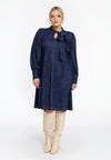 Dress with bow DENIM DOLCE - blue