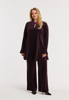 Pantalon velvet - donkerrood
