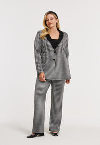 Trousers bootcut CHECK - black - #6