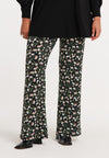 Trousers bootleg GAROFANI - black 