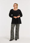 Trousers bootleg GAROFANI - black 