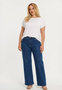 Jeans wide leg 5-pocket - indigo - #6