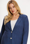 Blazer loose PINSTRIPE - blue