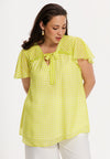 Tunic frills VICHY - yellow - #4