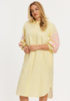 Shirt-dress FLOWER STRIPE - yellow