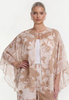 Shrug BLURRED ROSES - light brown