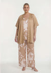 Kimono satin sand - lichtbruin