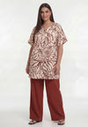 Tuniek relaxed bloompoppy - donkerrood