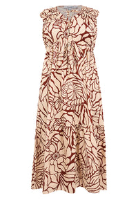 Dress maxi BLOOMPOPPY - dark red - #4