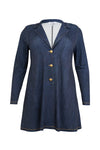 Blazer flare long DENIM DOLCE - indigo