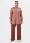 Blouse flare FISHBONE - mid brown