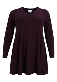 Tunic wide bottom with strass UNI DOLCE - dark purple - #3